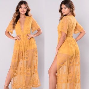 fashion Nova set the love on fire lace maxi dress